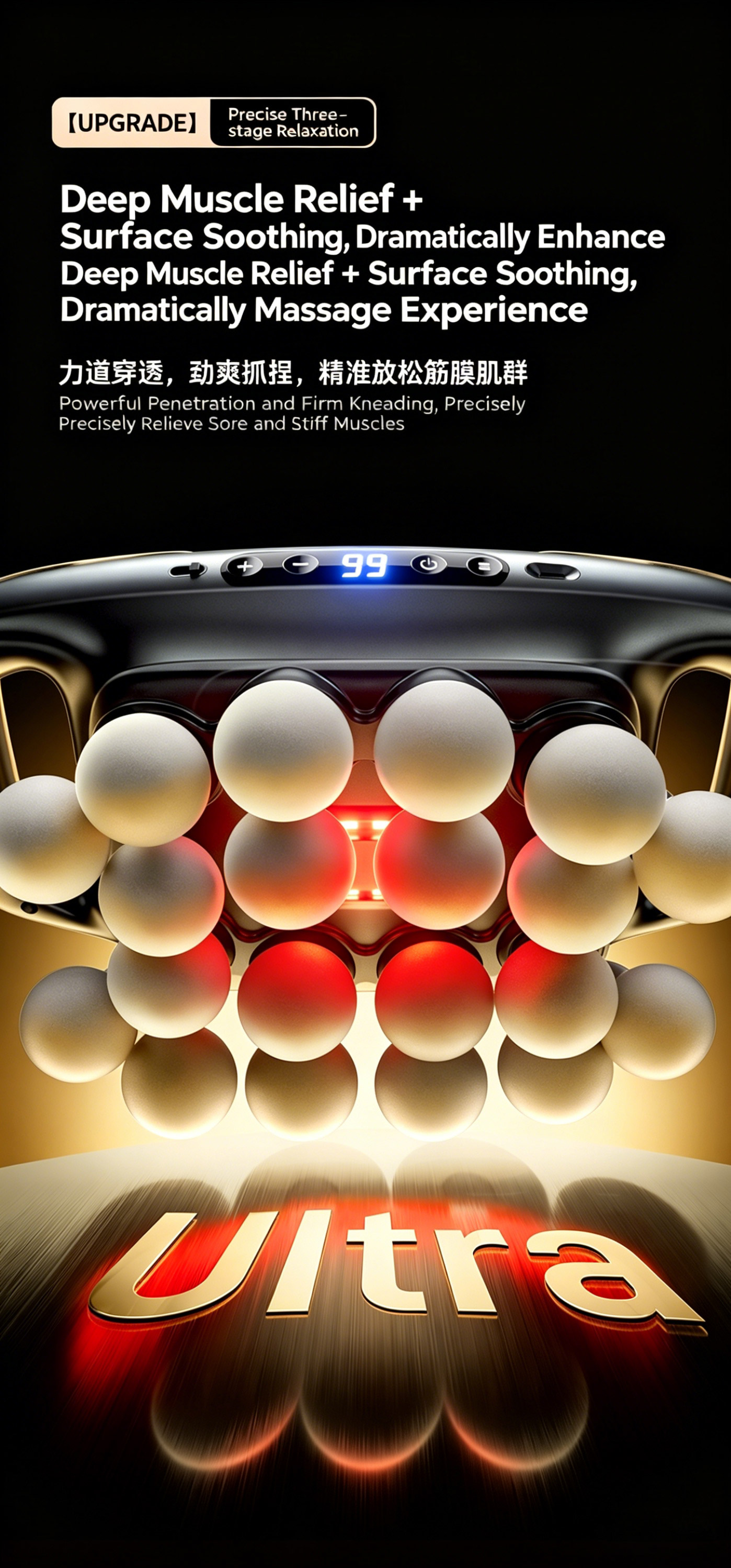 16 heads massage gun massager body deep tissue massager muscle massager gun fascial massage gun